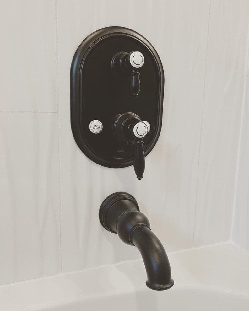 Moen matte black shower fixtures